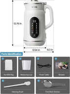 8-in-1 Multifunctional Fully Automatic Nut Milk Maker and Coffee Maker